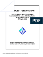 Formulir Permohonan Sertifikasi Nonkonstruksi