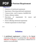 4.nutritional Requirement at Critical Stages