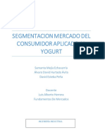 Estrategia de Segmentación Del Yogurt