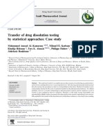 Transfer of Drug Dissolution Testing by Statistical Approaches: Case Study