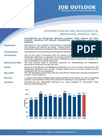 Airconditioning and Refrigeration Mechanics (Anzsco: 3421) : Employment