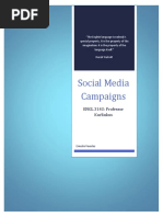 Social Media Campaigns: ENGL 3143: Professor Kurlinkus