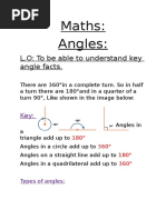 Maths: Angles:: L.O: To Be Able To Understand Key Angle Facts