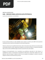 048 - Driver para LEDS de Alta Potencia - Inventable