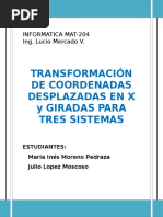 Transformación de Coordenadas