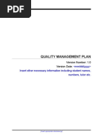 PPMP20008 Quality Management Plan Template