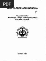 (Vol III), 2004 Regulation For The Bridge Design On Seagoing Ships One Man Console, 2004