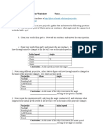 Projectile Motion Simulator Worksheet