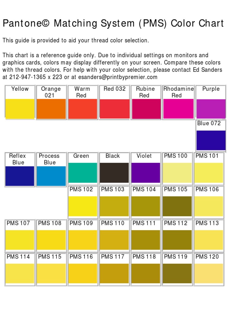 Pms Color Chart | PDF | Color | Artistic Techniques