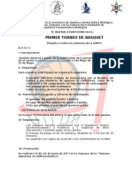 Convocatoria Torneo Basquet