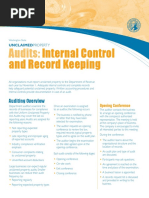 Audits Internal Control and Record Keeping