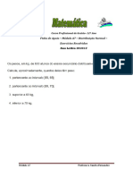 Ficha de Apoio Módulo A7 - Distribuição Normal - Exercícios Resolvidos EAC