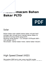 Macam-Macam Bahan Bakar PLTD