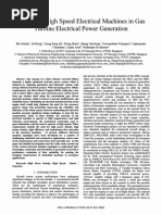 Review of High Speed Electrical Machines in Gas Turbine Electrical Power Generation