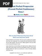 Present Perfect Progressive Story 1