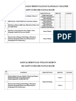 Jadual Kerja Cleaner