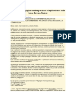 Corrientes Pedagógicas Contemporáneas e Implicaciones en La Tarea Docente