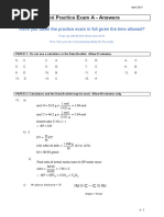 Mini Practice Exam A - Answers: Have You Taken The Practice Exam in Full Given The Time Allowed?