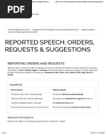 Reported Speech - Orders, Requests and Suggestions - English Grammar Guide - EF