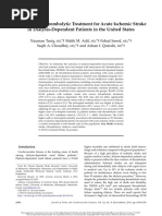 Outcomes of Thrombolytic Treatment For Acute Ischemic Stroke in Dialysis-Dependent Patients in The United States