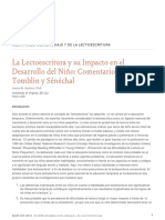 La Lectoescritura y Su Impacto en El Desarrollo Del Nino Comentarios Sobre Tomblin y Senechal