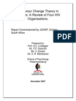 Behaviour Change Theory in Practice: A Review of Four HIV Organisations