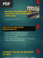 Balance de Materias en Circuitos de Flotacion Complejos