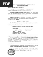 Conditional Deed of Sale of A Portion of An Unregistered Land