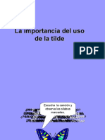 La Importancia Del Uso de La Tilde