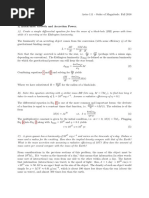 Bate and Mueller Astrophysics Homework 5 Solutions