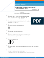 Class Ii Imo Past Year Paper 2011 - Solutions