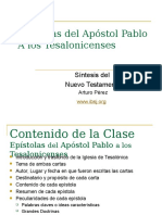 Epístolas Del Apóstol Pablo A Los Tesalonicenses: Síntesis Del Nuevo Testamento