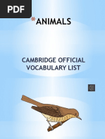 ANIMALS - CAMBRIGE VOCABULARY-MOVERS 5 y 6 Audio-1.ppsx