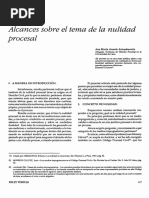 Alcances Sobre El Tema de Nulidad Procesal