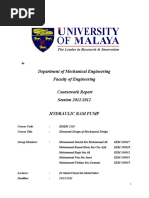 Department of Mechanical Engineering Faculty of Engineering Coursework Report Session 2011/2012 Hydraulic Ram Pump