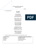 Prueba Textos Poéticos Tercero