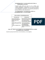 Porque La Discriminación y La Exclusión Afectan La Convivencia Social