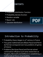 Probability Probability Distribution Function Probability Density Function Random Variable Bayes' Rule Gaussian Distribution