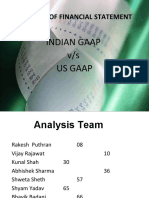 Analysis of Financial Statement: Indian Gaap V/s Us Gaap