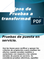 Tipos de Pruebas A Transformadores