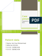 Case Presentation: Prepared by Nicu