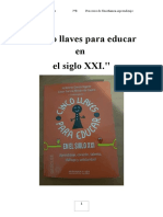 Lectura, Comentario y Expresión de Conclusiones Del Libro Cinco Llaves para Educar en El Siglo XXI. Aprendizaje, Corazón, Talento, Diálogo y Solidaridad.