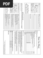 GURPS 4E - NPC Record Card and Time Use Sheet PDF