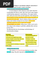 II - Alternative Technique To Conventional Casting For Construction of Metal Substructure in Metal - Ceramic Restorations.-1