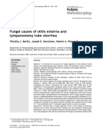 Fungal Causes of Otitis Externa and Tympanostomy Tube Otorrhea