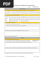 Cuestionario para La Homologación de Proveedores