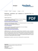 Modeling, Simulation and Validation of Material Flow On Conveyor Belts