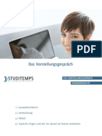 Studitemps Das Vorstellungsgespraech