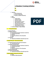 PTC Creo Simulate Training Syllabus