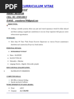 Curriculum Vitae: Muhammad Yousaf Permit Receiver CELL NO. 0598160813